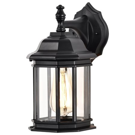 NUVO Hopkins Outdoor Small Wall Lantern 1 Light Matte Black Finish 60/6119